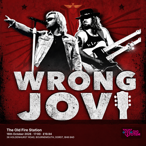 Wrong Jovi at The Old Fire Station on 16 October 2026 gig poster
