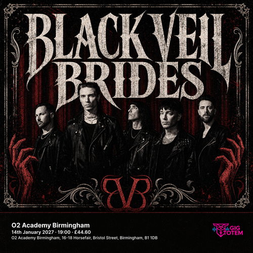 Black Veil Brides at O2 Academy Birmingham on 14 January 2027 gig poster