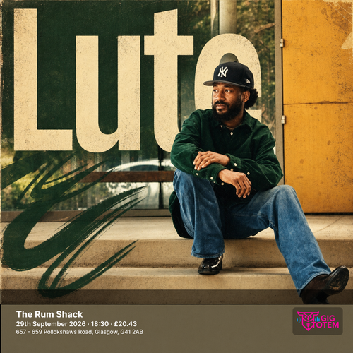 Lute at The Rum Shack on 29 September 2026 gig poster