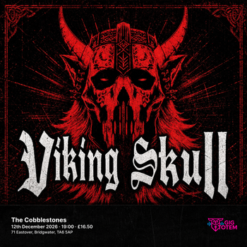 Viking Skull at The Cobblestones on 12 December 2026 gig poster