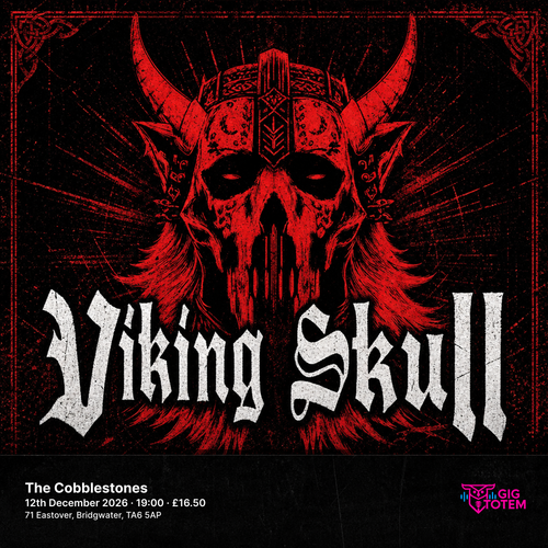 Viking Skull at The Cobblestones on 12 December 2026 gig poster