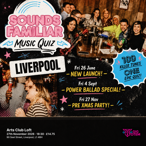 SOUNDS FAMILIAR MUSIC QUIZ - CHRISTMAS SPECIAL at ARTS CLUB on 27 November 2026 gig poster