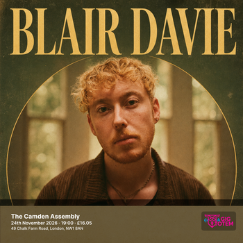 Blair Davie at The Camden Assembly on 24 November 2026 gig poster