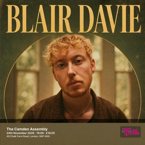 Blair Davie at The Camden Assembly on 24 November 2026 gig poster