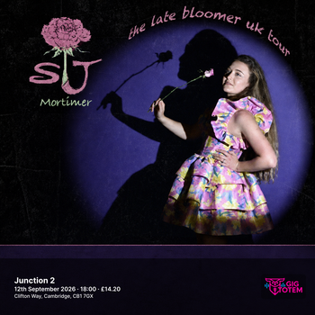 SJ Mortimer at Junction 2 on 12 September 2026 gig poster