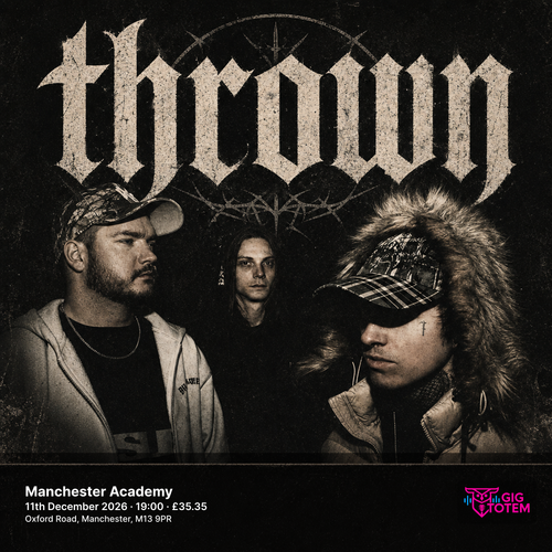thrown at Manchester Academy on 11 December 2026 gig poster