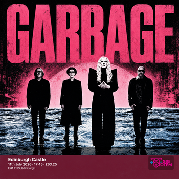 Garbage at Edinburgh Castle on 11 July 2026 gig poster