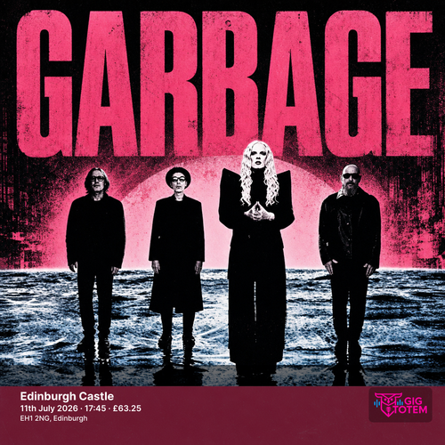 Garbage at Edinburgh Castle on 11 July 2026 gig poster