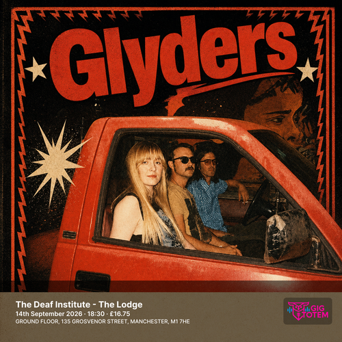 Glyders at The Deaf Institute on 14 September 2026 gig poster