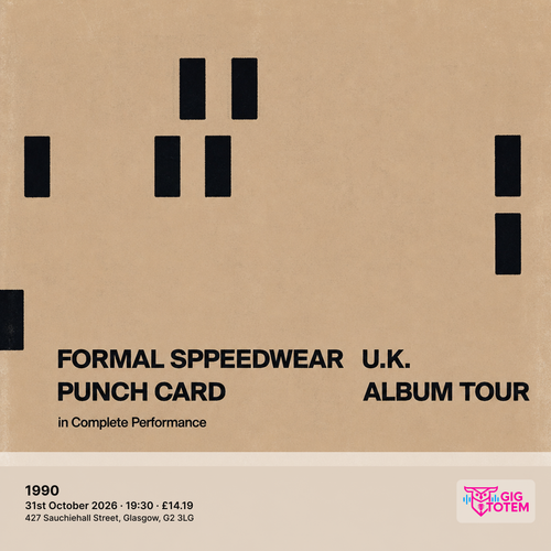 Formal Sppeedwear at 1990 on 31 October 2026 gig poster