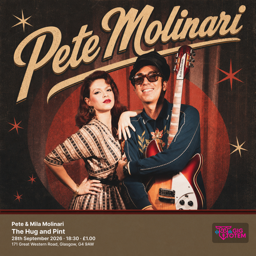 Pete & Mila Molinari Pete Molinari at The Hug and Pint on 28 September 2026 gig poster
