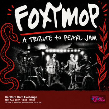 Foxymop at Hertford Corn Exchange on 10 April 2027 gig poster