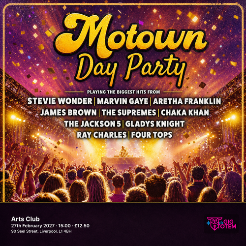 MOTOWN DAY PARTY at Arts Club on 27 February 2027 gig poster