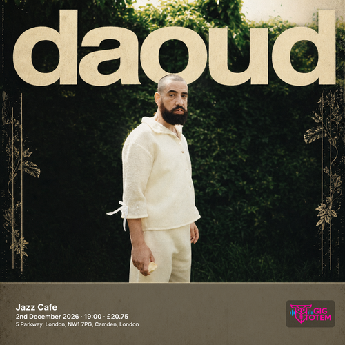 daoud at Jazz Cafe on 2 December 2026 gig poster