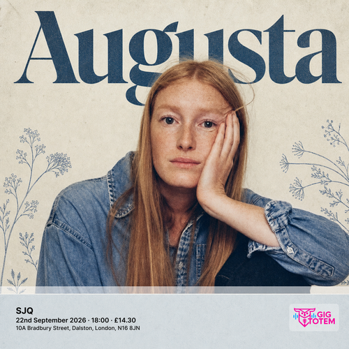 Augusta at SJQ on 22 September 2026 gig poster