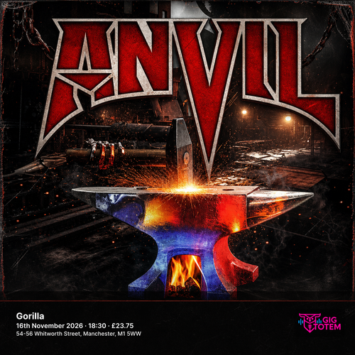 Anvil at Gorilla on 16 November 2026 gig poster