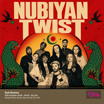 Nubiyan Twist at Sub Rooms on 10 October 2026 gig poster