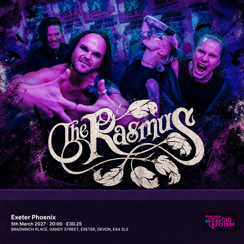 The Rasmus at Exeter Phoenix on 5 March 2027 gig poster