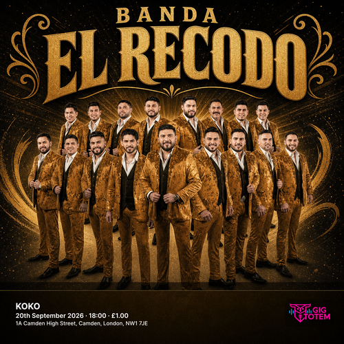 Banda El Recodo at KOKO on 20 September 2026 gig poster