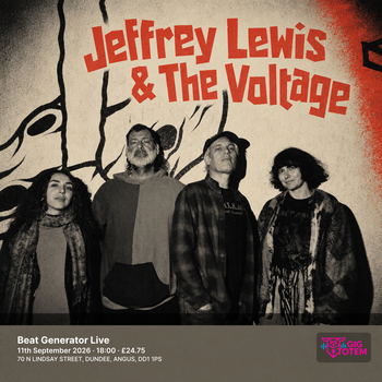 JEFFREY LEWIS & THE VOLTAGE Jeffrey Lewis at Beat Generator Live on 11 September 2026 gig poster