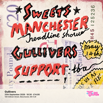 Sweets at Gullivers on 25 September 2026 gig poster