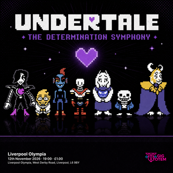 Undertale The Determination Symphony at Olympia on 12 November 2026 gig poster