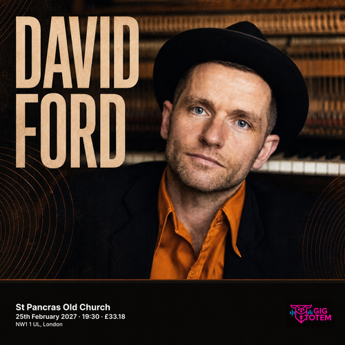 David Ford at St Pancras Old Church on 25 February 2027 gig poster