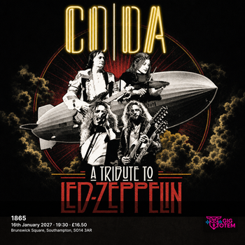 Coda - A Tribute To Led Zeppelin at 1865 on 16 January 2027 gig poster