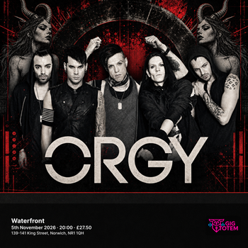 Orgy at Waterfront on 5 November 2026 gig poster