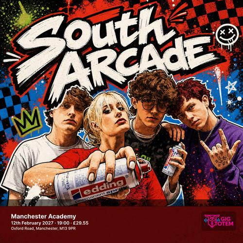South Arcade - Welcome to the Real World Tour Mouth Culture, South Arcade february 2027 tour poster