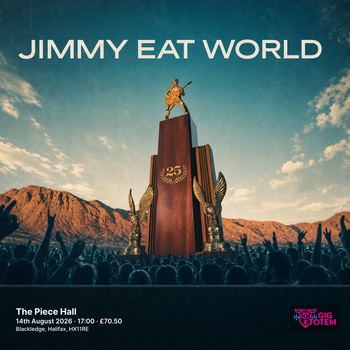 Jimmy Eat World at The Piece Hall on 14 August 2026 gig poster