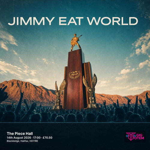 Jimmy Eat World at The Piece Hall on 14 August 2026 gig poster