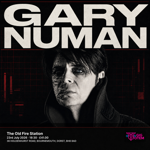 Gary Numan at The Old Fire Station on 23 July 2026 gig poster