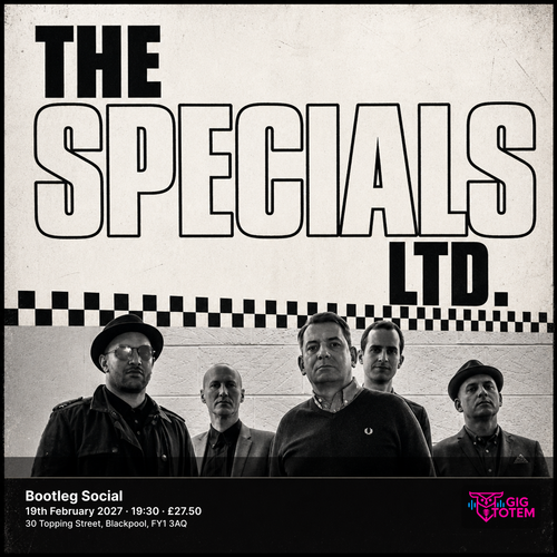 The specials Ltd at Bootleg Social on 19 February 2027 gig poster