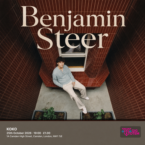 Benjamin Steer at KOKO on 25 October 2026 gig poster
