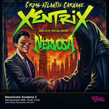 Xentrix Nervosa at Manchester Academy 3 on 19 November 2026 gig poster