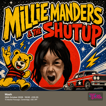 Millie Manders & The Shut Up Millie Manders & The Shutup at Mash on 28 October 2026 gig poster