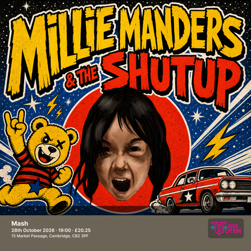Millie Manders & The Shut Up Millie Manders & The Shutup at Mash on 28 October 2026 gig poster