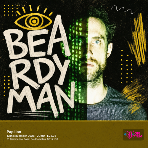 Beardyman at Papillon on 13 November 2026 gig poster