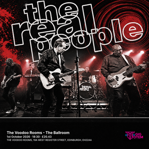 The Real People at Voodoo Rooms on 1 October 2026 gig poster