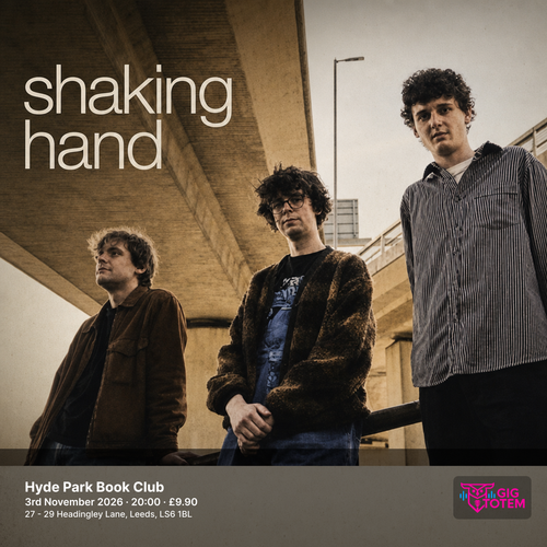 Shaking Hand at Hyde Park Book Club on 3 November 2026 gig poster