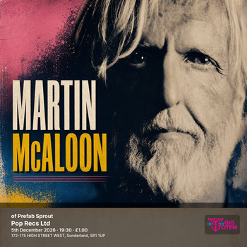 Martin McAloon of Prefab Sprout MARTIN McALOON at Pop Recs Ltd on 5 December 2026 gig poster