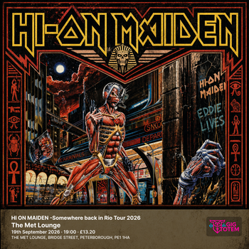 HI ON MAIDEN -Somewhere back in Rio Tour 2026 HI-ON MAIDEN at The Met Lounge on 19 September 2026 gig poster