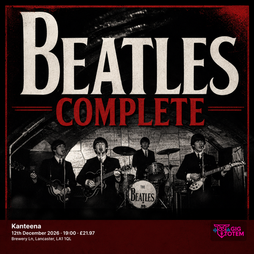 Beatles Complete at Kanteena on 12 December 2026 gig poster