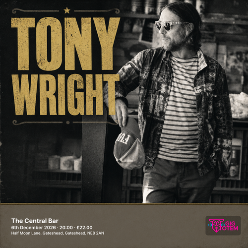 Tony Wright at The Central Bar on 6 December 2026 gig poster