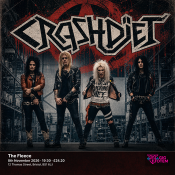 Crashdiet at The Fleece on 8 November 2026 gig poster