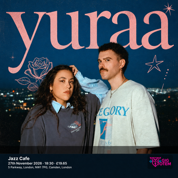yuraa at Jazz Cafe on 27 November 2026 gig poster
