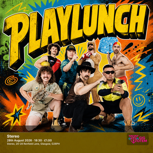 Playlunch at Stereo on 28 August 2026 gig poster