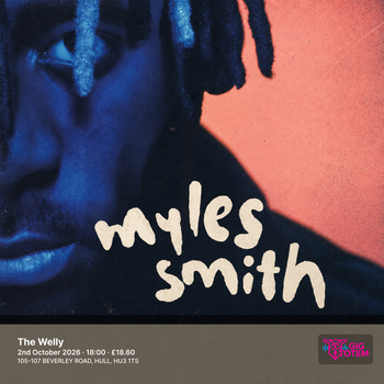 Myles Smith at The Welly on 2 October 2026 gig poster