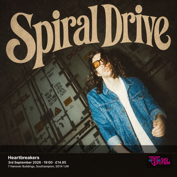 Spiral Drive at Heartbreakers on 3 September 2026 gig poster